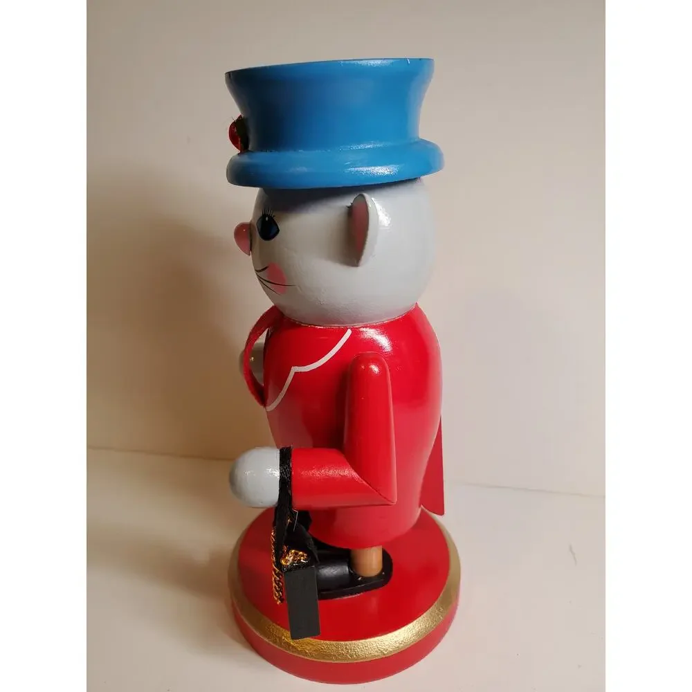 Wooden Nutcracker Mouse Figurine - 7.5